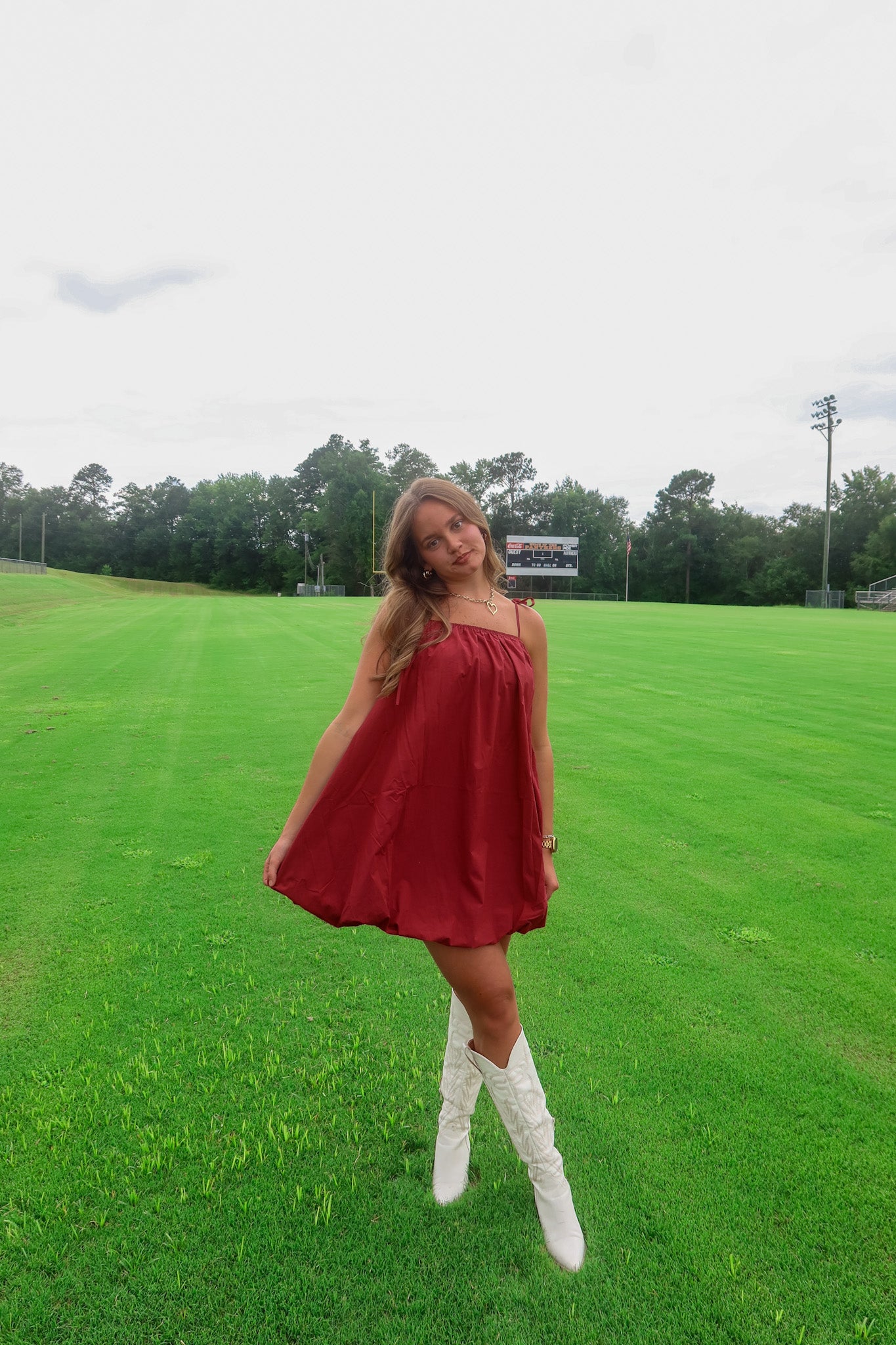Crimson Charm Mini Dress