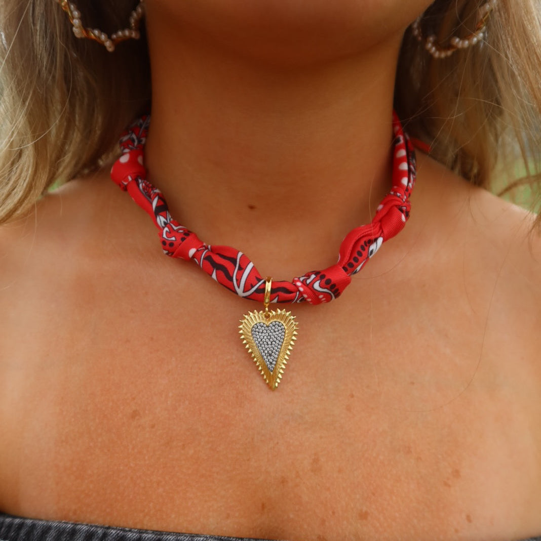 Gameday Heart Scarf Necklace