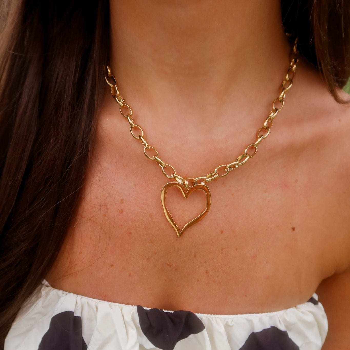 Open Heart Gold Necklace
