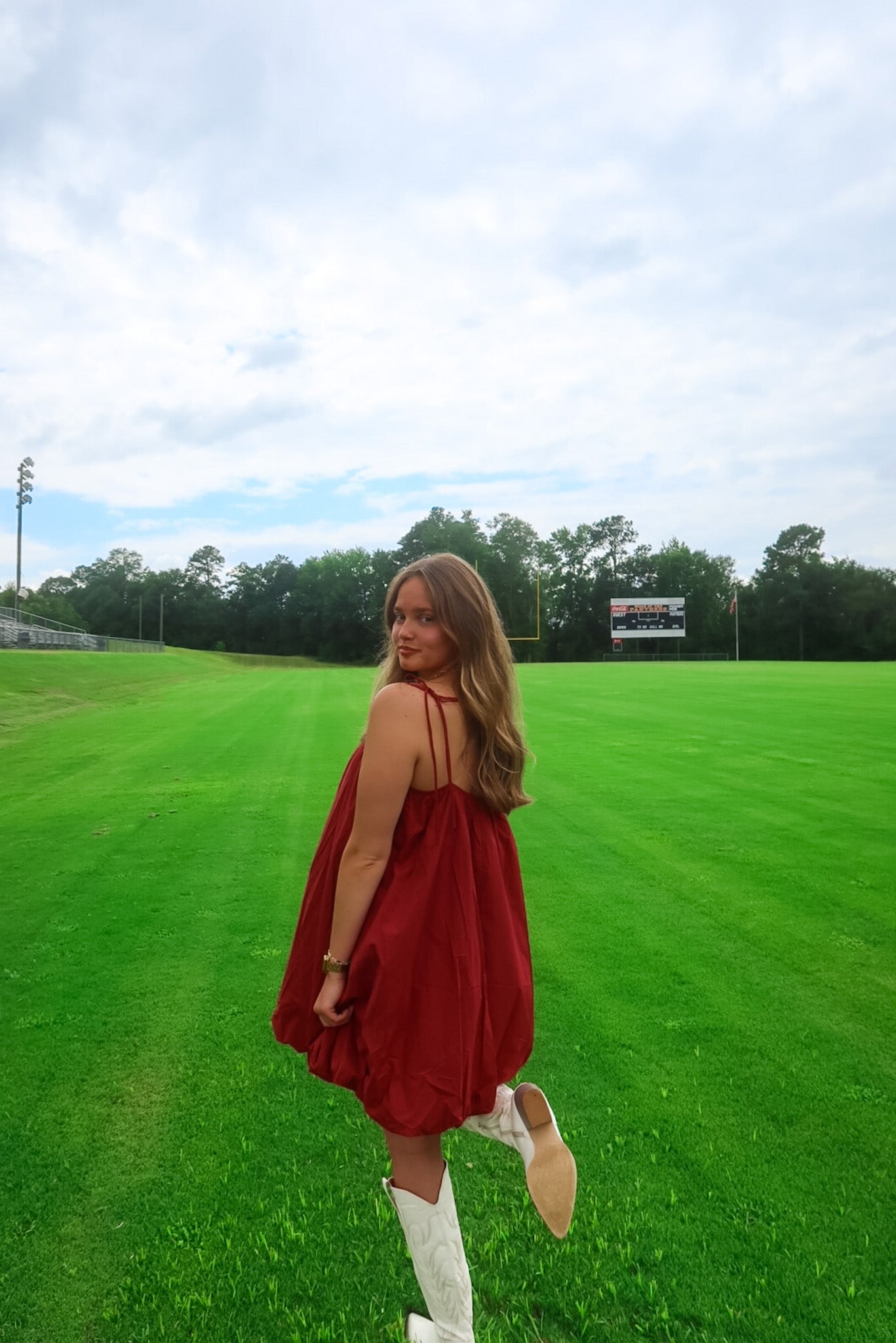 Crimson Charm Mini Dress