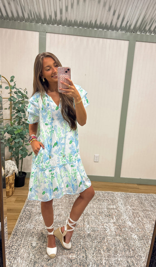 Striped in Bloom Dress