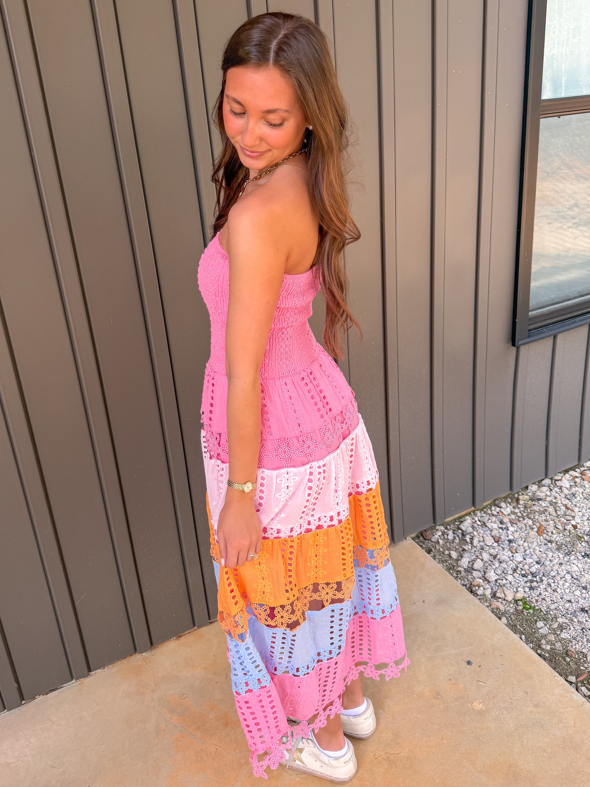 knee length dresses for ladies Boardwalk Babe Stripe Midi M / Mint main image 0