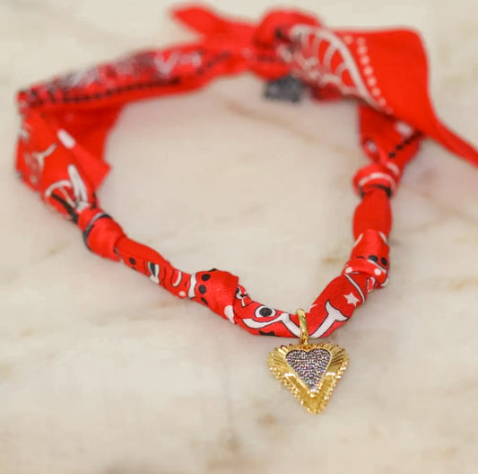 Gameday Heart Scarf Necklace